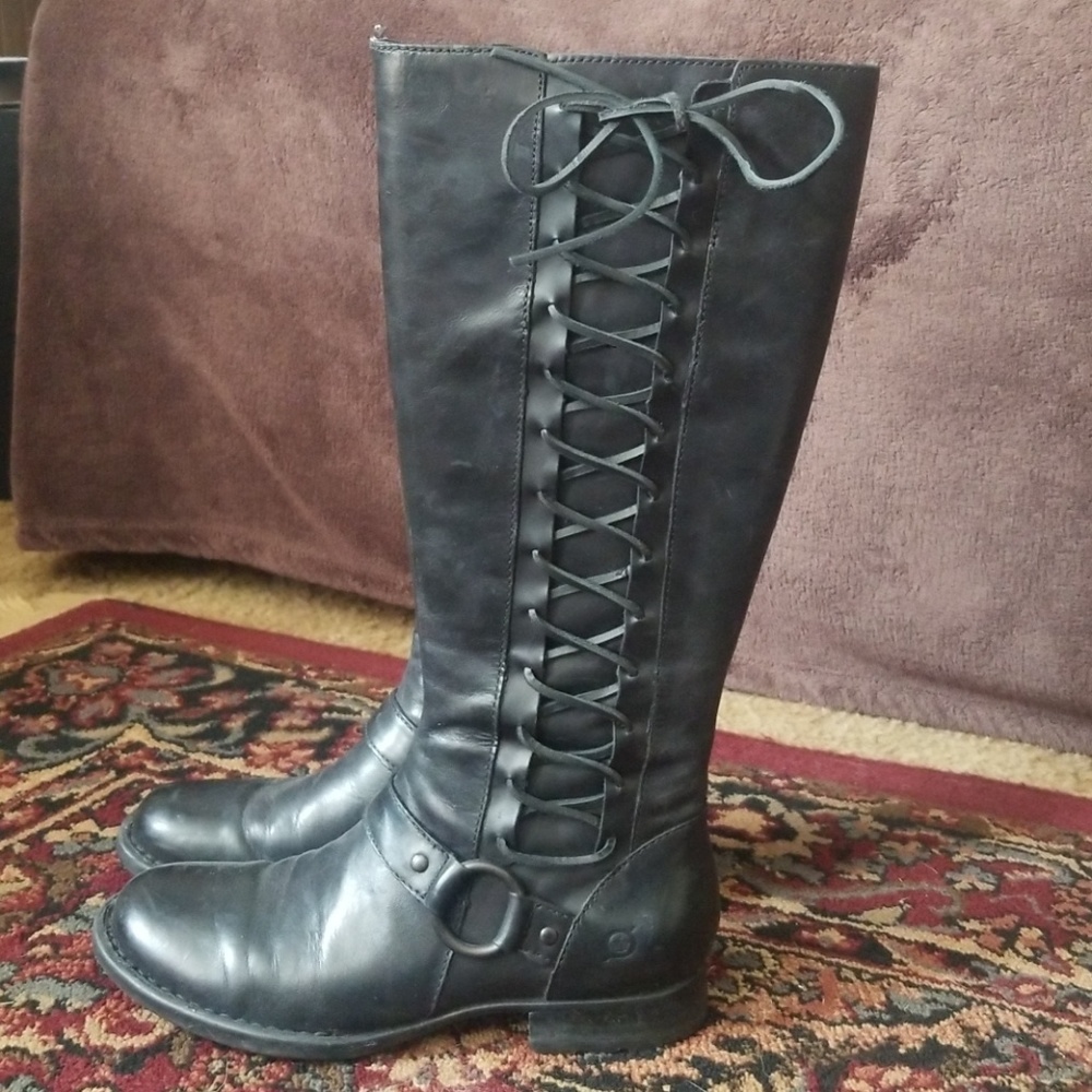 Born Leather Zip-up Boots